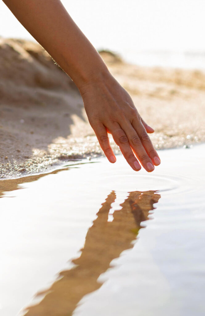 innere klarheit hand wasser flow
